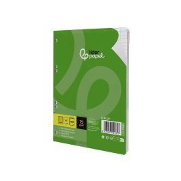 Recambio Liderpapel Din A5 100 Hojas 75 gr Cuadro 6 mm Con Margen 6 Taladros