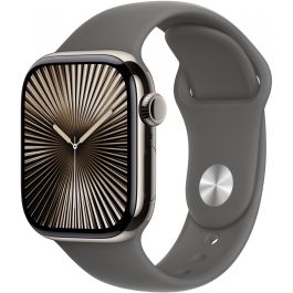 Apple Watch Series 10 GPS + Cellular 42mm Caja de Titanio Natural con Correa Deportiva Gris Piedra S/M