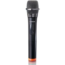 Lenco MCW-011BK Micrófono Vocal Inalámbrico Negro 15m 863-869 MHz con Conector 6.35mm (1/4")