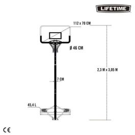 Canasta de Baloncesto Lifetime 112 x 305 cm