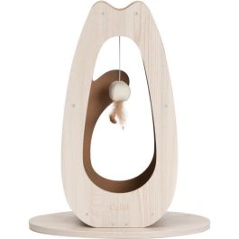 Rascador para gatos - CATIT - Pixi Large - Con bola de tela y pluma - Aspecto roble natural Precio: 59.50000034. SKU: B19HKHYYKX