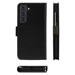 dbramante1928 Lynge - Funda cartera con cierre magnético de cuero negro para Samsung Galaxy S21+ 5G, con bolsillos para tarjetas