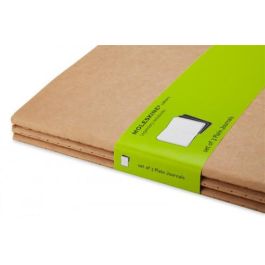 Cuaderno Moleskine Cahier 19X25 120H Lisa Marron Kraft Set De 3