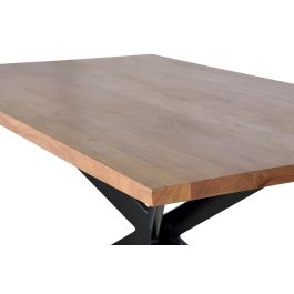 Giner y Colomer Mesa Comedor Acacia Natural con Patas Metal Negro 200 cm