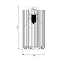 Cristalrecord Foco 1 elemento Sahara arenado GU10 10W Blanco Ø6 x 14 cm