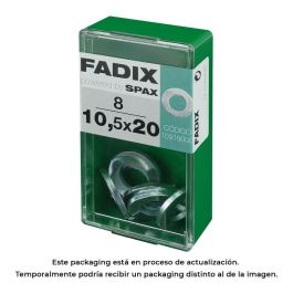 Fadix 10919000 Caja s 8 unid. Arandela Plana Cinc 10,5x20mm Acero con recubrimiento cincado Precio: 2.50000036. SKU: S7913760