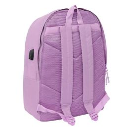 Safta Mochila Portátil 15,6" + USB Munich Básicos Lila 31x44x18 cm