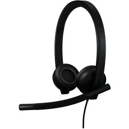 Logitech H570E USB-A Auriculares Estéreo USB con Micrófono para Oficina/Centro de Llamadas Negro