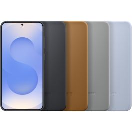 Samsung Funda Kindsuit Original para Galaxy S25+, Protección contra Caídas y Rayones, Material Imitación Piel, Negro