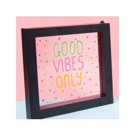 Wondee Marco de mensajes con efecto luz neón iluminado 235x42x245 mm