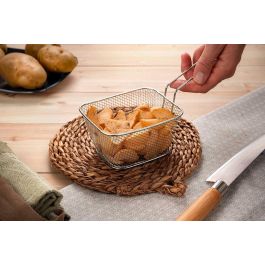 Kinvara Recipiente Rejilla con Asa Grande, Metal Plata, 23x12.5x10.5 cm (24 Unidades) Kinvara Recipiente Rejilla con Asa Grande, Metal Plata, 23x12.5x10.5 cm (24 Unidades)