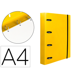 Liderpapel Carpeta con Recambio A4 Cuadro 5mm 100 Hojas 80g Polipropileno 4 Anillas 40mm Amarillo Fluor Precio: 6.50000021. SKU: B1AA62JR2P