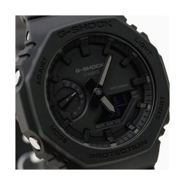 Casio G-SHOCK Reloj de Pulsera Negro Resistente a Golpes, Agua, Multifunción, Cronómetro, LED, Correa de Resina