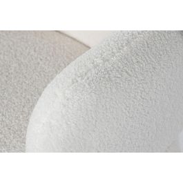 DKD Home Decor Butaca Blanco Natural Poliester Madera 70 x 80 x 70 cm