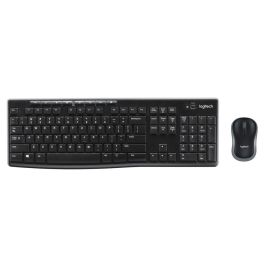 Logitech Mk270 Teclado y Mouse Inalámbrico con Nano Receptor, Resistente a Salpicaduras, Teclado Numérico y Pilas de Larga Duración