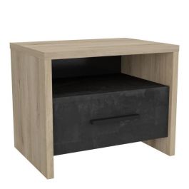 COLORADO Mesita de noche 1 cajón - Decoración Roble Kronberg - L 49.6 x P 36.3 x H 40.1 cm Precio: 70.78999972. SKU: B1EEAE9P6W