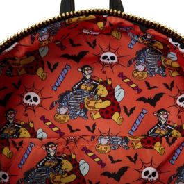 Loungefly Mochila Winnie the Pooh Disney 26cm Piel Vegana Metalizada, Tirantes Ajustables y Bolsillo Frontal