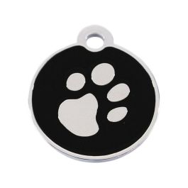 Placa identificativa para collar Imarc Circle Negro Plateado Precio: 11.68999997. SKU: B1CVCQMGM9