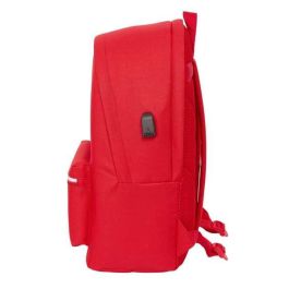 Mochila para Portátil y Tablet con Salida USB Sevilla Fútbol Club Rojo 31 x 44 x 18 cm