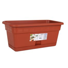 Jardinera con plato Squares 40x20 cm - Dem (12 Unidades) Jardinera con plato Squares 40x20 cm - Dem (12 Unidades)