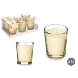 Set 6 Velas Vaso Vidrio Vainilla Acorde 16X6CM (12 Unidades)