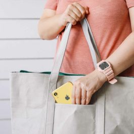 Bolsa de Compras KSIX Gris Poliéster papel kraft