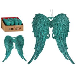 Adorno Árbol Navidad Alas Verde Menta Krist+ 13x14.5x2.5 cm (48 Unidades) Precio: 74.69000033. SKU: B133P2YP6K