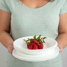 Luminarc Plumi Vajilla de Vidrio Multicolor Decorado 18 Piezas para 6 Personas