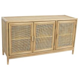 DKD Home Decor Aparador Tropical de Abeto y Ratán Marrón Claro, Acabado Natural, 120x40x65cm con 3 Puertas y 3 Estantes Precio: 246.99000007. SKU: B12LD8S7P8