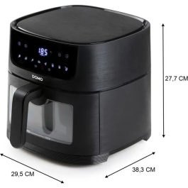 Domo DO540FR Freidora de Aire Caliente, 6L, Pantalla Digital, 8 Programas, Deli-Fryer