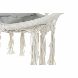 DKD Home Decor Silla Colgante para Terraza y Jardín Crudo y Gris con Cojín, hasta 100 kg, Algodón Bambú Poliéster L62xAn82xAl123cm DKD Home Decor Silla Colgante para Terraza y Jardín Crudo y Gris con Cojín, hasta 100 kg, Algodón Bambú Poliéster L62xAn82xAl123cm