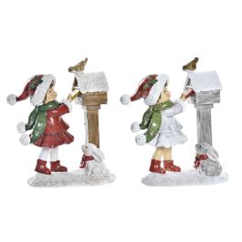 Figura Navidad Tradicional DKD Home Decor Blanco Rojo 6 x 13.5 x 11.5 cm (2 Unidades) Precio: 15.79000027. SKU: B16FNDN4Z7