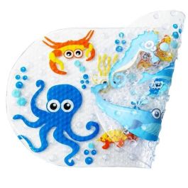 Thermobaby Alfombra de Baño Antideslizante para Bebé con Estampado de Animales Marinos - Ajuste Universal