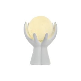 DKD Home Decor Decoración Luminosa Moderna LED Resina Blanco 11 x 18.5 x 12.5 cm (4 Unidades)