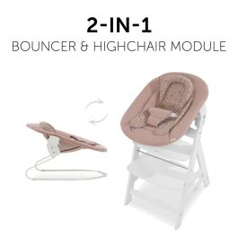 Hauck HAU1732165471691 Hamaca Alpha Bouncer 2 en 1, desde el nacimiento, con arnés de 3 puntos, Bambi Rose