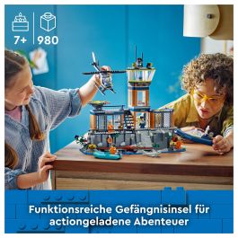 LEGO 60419 City Prisión de Policía de Aguas Profundas Juguete con Helicóptero Barco 7 Minifiguras Figura de Perro