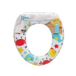 KioKids Reductor WC Infantil Acolchado Universal para Inodoros Estándar, Fácil de Limpiar y Cómodo para Niños +12 meses - Océano Multicolor