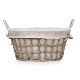 Cesto Redondo con Asas Gris Kipit 45 x 25 x 40 cm (12 Unidades) Cesto Redondo con Asas Gris Kipit 45 x 25 x 40 cm (12 Unidades)