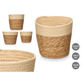 Set 3 Cestos Redondos 19 cm Alto Natural - Giftdecor (6 Unidades) Precio: 42.69000032. SKU: B17BR3FRK9
