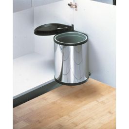 Cubo de basura Hailo Compact-Box Acero 15 L Negro Gris Integrable