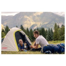 Coleman Darwin 2 Aktiv Zelt - Tienda de Campaña de Cúpula para 2 Personas, 3.2 m², para Excursión con Mochila, 2.8 kg, Color Verde/Gris