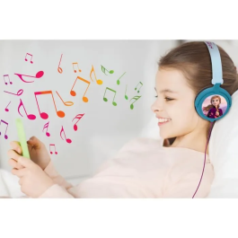 Lexibook Auriculares para Niños Frozen Queen of Snow, Ajustables y Plegables