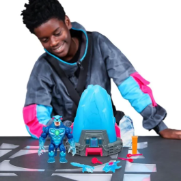 Moose Toys Mr. Beast Lab - 18 cm, 30 luces y sonidos, 2 bestias coleccionables - MOO0630996247426