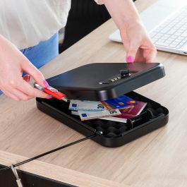 Caja Fuerte Portátil con Cable de Seguridad Prisaven InnovaGoods Caja Fuerte Portátil con Cable de Seguridad Prisaven InnovaGoods