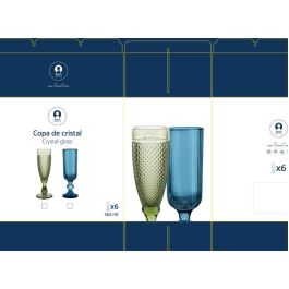 DKD Home Decor Vaso Gris Cristal Set de 6 Piezas 8 x 10 x 8 cm Capacidad 240ml