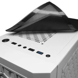 Mars Gaming MCMESHW Caja PC Micro-ATX Blanca – MESH 360º, 3 Ventiladores FRGB, Ultra-cooling, Mini-Torre
