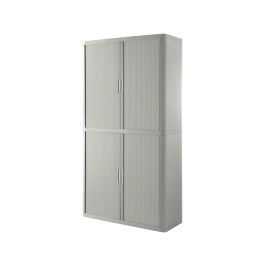 Paperflow Armario Metálico Gris con 4 Puertas Correderas y Cerradura 1110x440x1195 mm