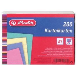 Herlitz Fichas Rayadas A7, 200 Unidades