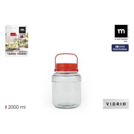 La Mediterranea Tarro de Vidrio con Tapa y Asa, 2000 ml (14.5x14.5x21 cm) (6 Unidades) Precio: 15.59000058. SKU: B1KCJGZJWG