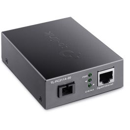TP-Link TL-FC311A-20 Convertidor de Medio Gigabit Ethernet 1000 Mbit/s Monomodo 20 km SC Negro